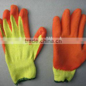 10G string knit liner rough finish latex coated glove-5242.OR