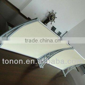 077 best polycarbonate canopy price UV surface polycarbonate window canopies/awning in china