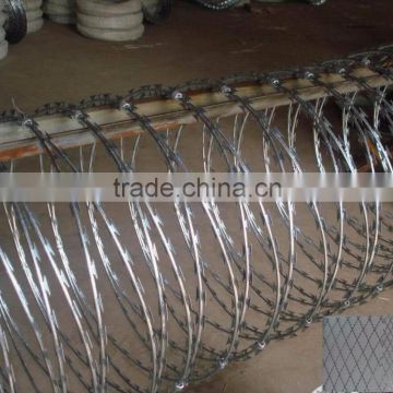 high quality 450mm or 900mm hot dip galvanized concertina razor wire hot sale in China