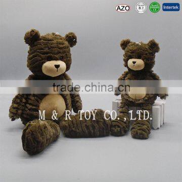 Cartoon Toy Stuffed Bear Plush Doll in Brown Color