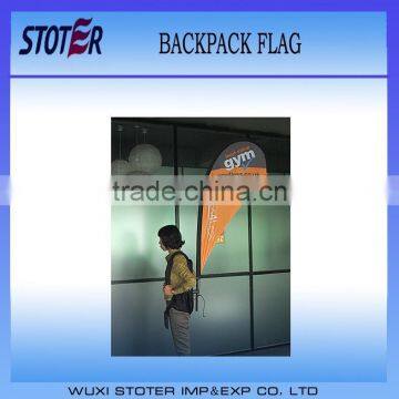 Custom walking rectangle backpack flag