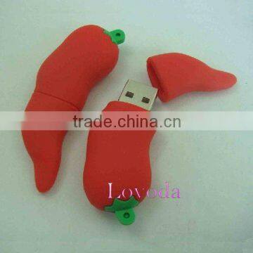 innovative shaped USB stick/ chili shaped PVC USB stick/ LFN-201