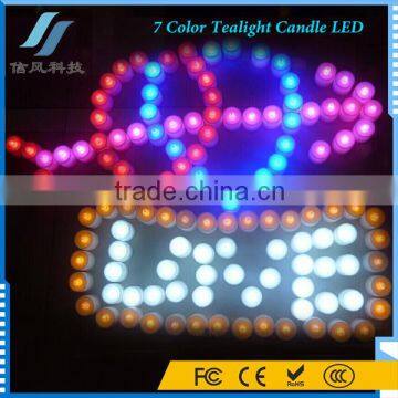 7 Color Battery Operated LED Tealight Candle LED Nightlight for Christmas Decoration photo-3