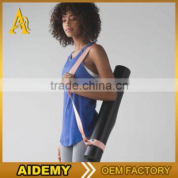 Fitness yoga tank top with built in bra inside cross back wholesale ladies tank top yoga wear