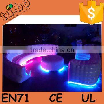 hot sale Luxurious,Cool custom inflatable outdoor PVC led sofa