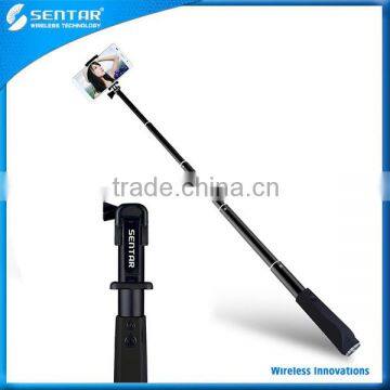 2015 Wholesale Aluminum made Extendable Wireless Bluetooth Selfie Monopod with Adjustable Phone Holder