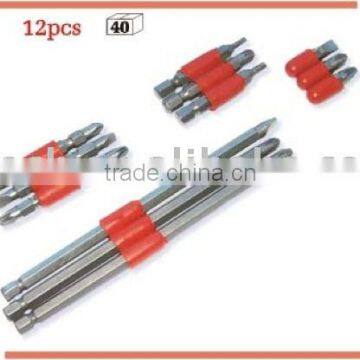 12pcs long bit sets.carbon steel