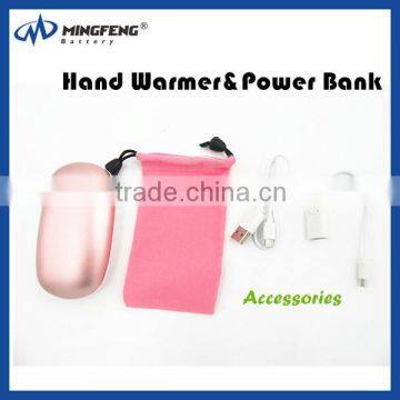 Fashion Hand Warmer Charger ,USB Rechargeable Hand Warmer Power Bank 3500mah