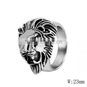 SRR0059 China Supplier Jewelry Skull Ring Lion Head Rings Stainless Steel Jewelry Ring