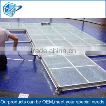 Mobile Glass stage,Outdoor Wedding Glass platform,Aluminum Platform Adjustable