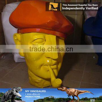 MY Dino-C048 Fiberglass human head model for sale