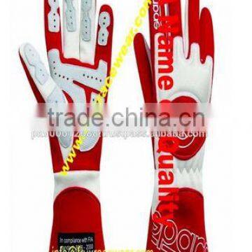 Red And WhiteKarting Racing Gloves