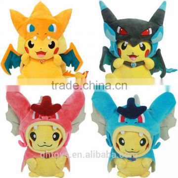 OEM/ Custom design super soft Velboa material plush pokemon figures toys