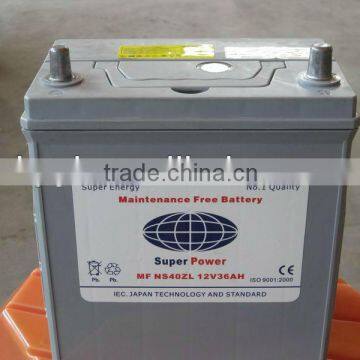 12v 36ah MF car battery for Japanese car