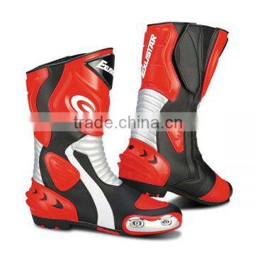 Multi-use, racing motorcycle red boots