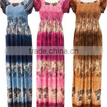 Wholesale Long Tie Dye Printed Dresses with Sleeves 100+ styles in stock