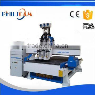 FLDM1325 three spindles automatic 3d wood carving cnc router machine