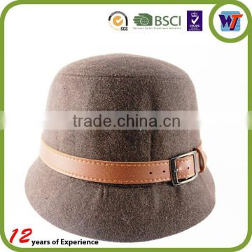 Belt assecories Fashion felt fedora hat wool felt hat wool bucket hat