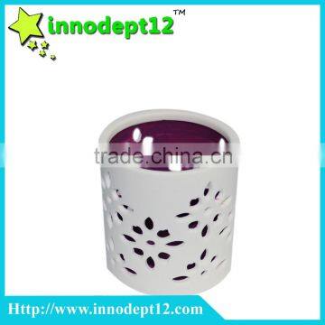 White porcelain tealight holder for decoration