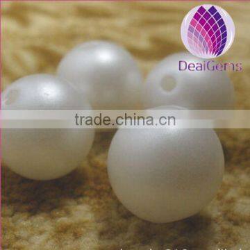 16mm matte white imitation loose pearls