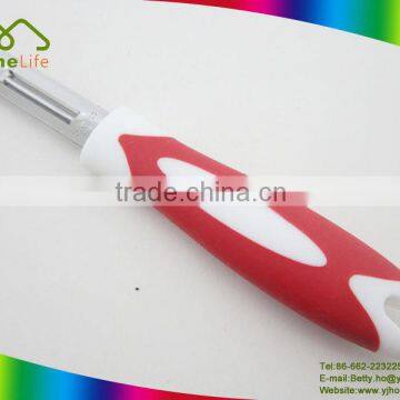 Multi-function stainless steel fruit peeler with colorful handle