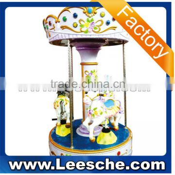 2015 LSJQ-012 merry go round kiddie rides for sale/coin operated kiddie ride Rose Horse Carousel