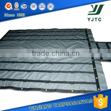 black pvc d-ring tarpaulin sheet