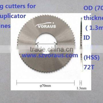 Milling cutters for key-duplicator machines