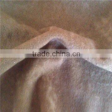 100% polyester knit velboa brushed tricot fabric