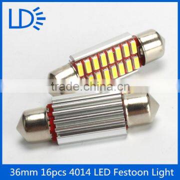 36mm Festoon 4014 16SMD Led Auto Lamp Reading Light 12V Led Car Light festoon bulbs