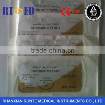 Surgical Chromic Catgut Sutures with Thread 0#