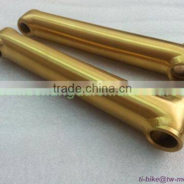 Titanium Anodized Golden Color BMX Cranks Custom Titanium Colorful Crank XACD Ti Bicycle BMX Crankset in China photo-5
