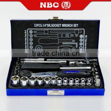 Socket Wrench Set Case 33pcs 6.3mm Hand Operate Tools