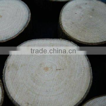 30-40mm Size 5mm Thick Natual Log Wood Piece Painting Material Pendant Setting DIY Finding Bezel Tray Supplies 1411130