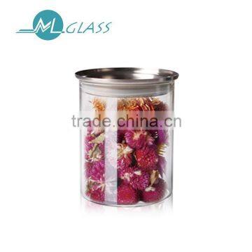 wholesale glass jar storage jar 600ml capacity man-blown heat resistant glassware N6305