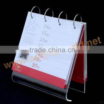 Acrylic Desktop Calendar rack/ Acrylic Calendar Holder/acrylic sign holder