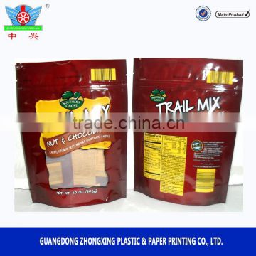 laminated printed flexible packaging standing chocolate plastic bag