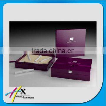 Deep purple fancy perfume box logo printing