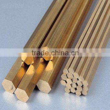 C28000 Cu62Zn38 hexagonal brass tube and brass bar