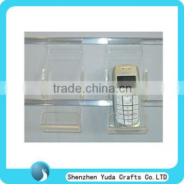 custom design acrylic slatwall mobile phone holder,cell phone display rack