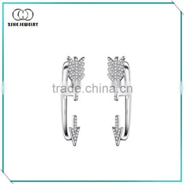 Newest Fashion Design silver arrow earring clip