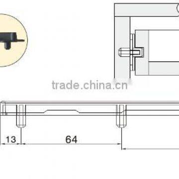 0219010 black plastic drawer slide rail for furniture cabinet