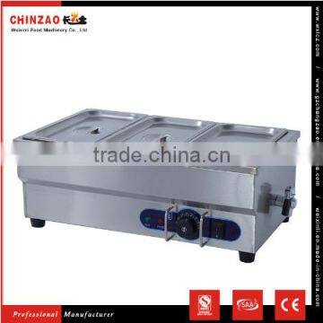 Best Price CHINZAO Brand Electric Stainless Steel Bain Marie Hot Food Display/Food Warmer for Hot Sell