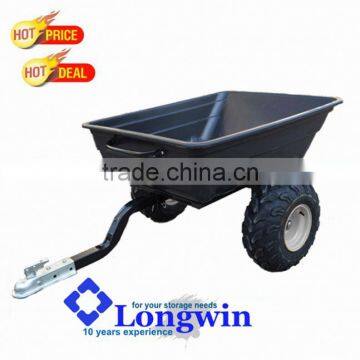 Heavy duty outdoor utility pulled garden utility cart trailer