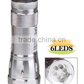 6 LEDs Aluminum Flashlight