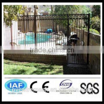 Round tube swimmg pool fence metal gates(ISO certificasion)