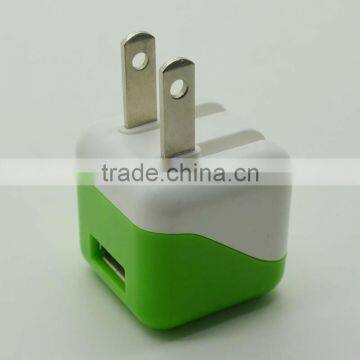 Factory price MINI universal USB power Adapter/Charger 5V 1A for Apple Iphone 5 Iphone 4 4s green