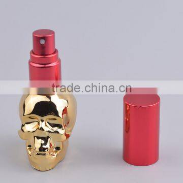 14ml Mini Screw Atomizer Skull Shaped Glass Sprayer Bottles for Cosmetic Perfume