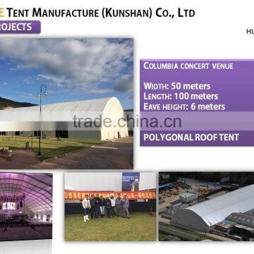 Polygonal tent for concert sport party