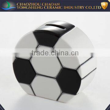 Cute money box ceramic Football for gifts